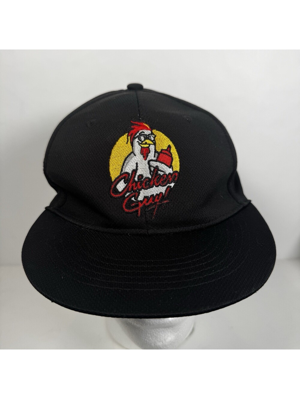 Chicken Guy Fieri Trucker Style Hat  Snapback Black Employee